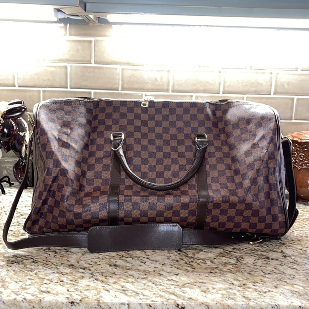 Checkered keepall 55